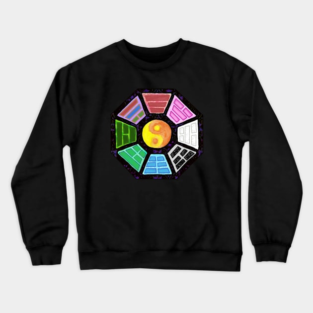 Painted Bagua Crewneck Sweatshirt by Jan4insight TeeStore